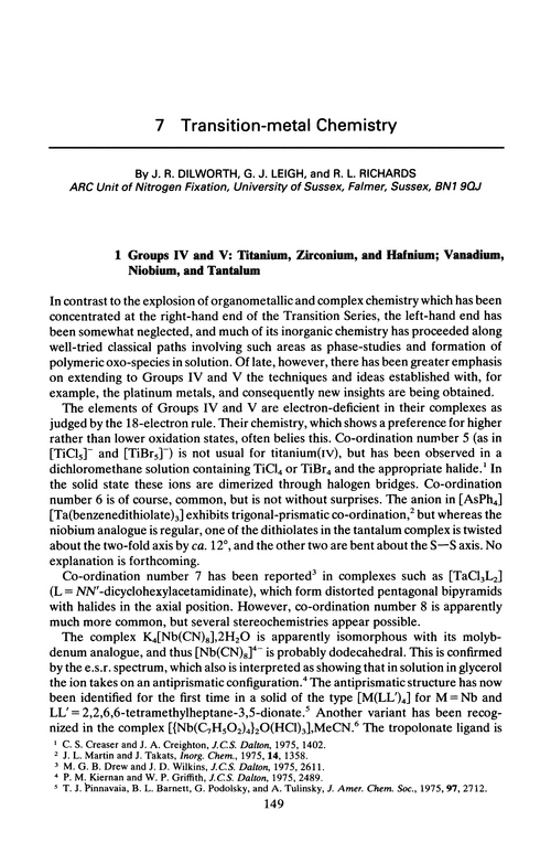 Chapter 7. Transition-metal chemistry