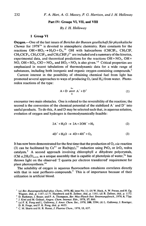 Chapter 8. The typical elements. Part IV: Groups VI, VII, and VIII