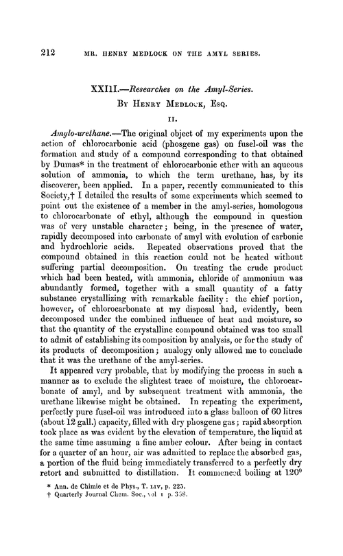 XXIII.—Researches on the amyl-series
