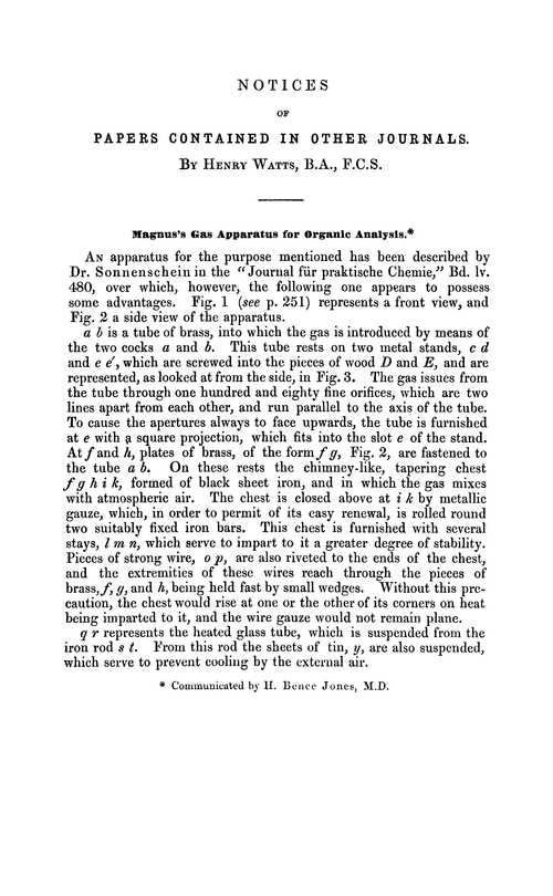 Notices of papers contained in other journals