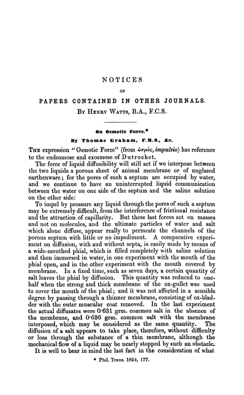 Notices of papers contained in other journals