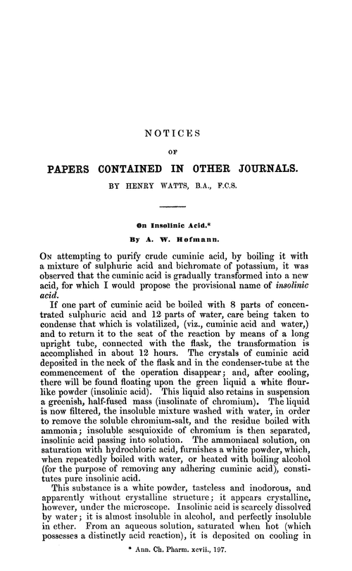 Notices of papers contained in other journals