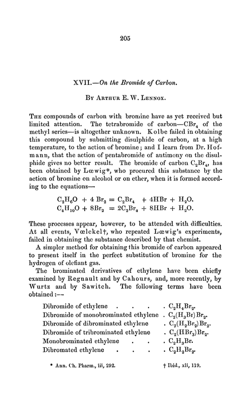 XVII.—On the bromide of carbon