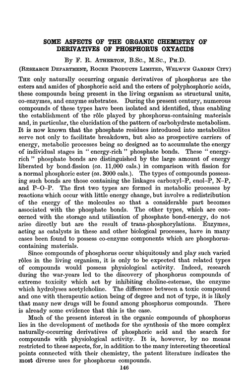 Some aspects of the organic chemistry of derivatives of phosphorus oxyacids