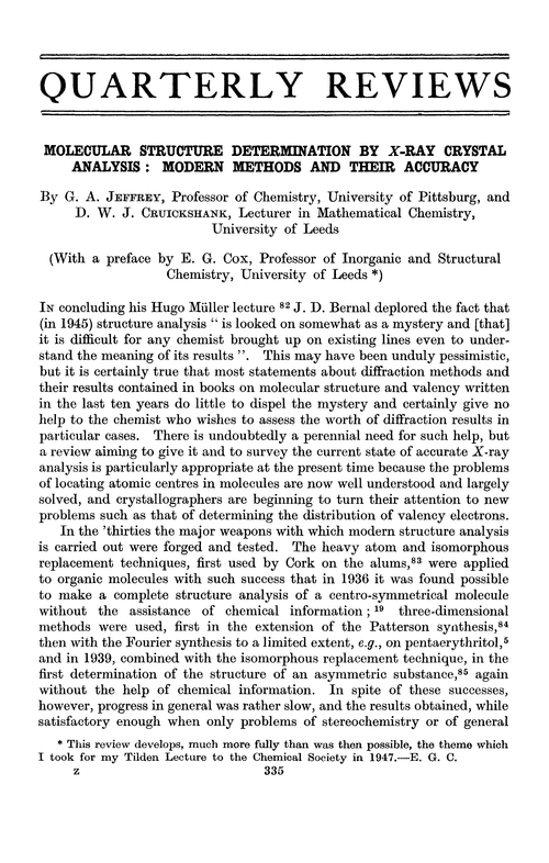 Molecular structure determination by X-ray crystal analysis: modern methods and their accuracy