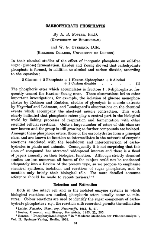 Carbohydrate phosphates