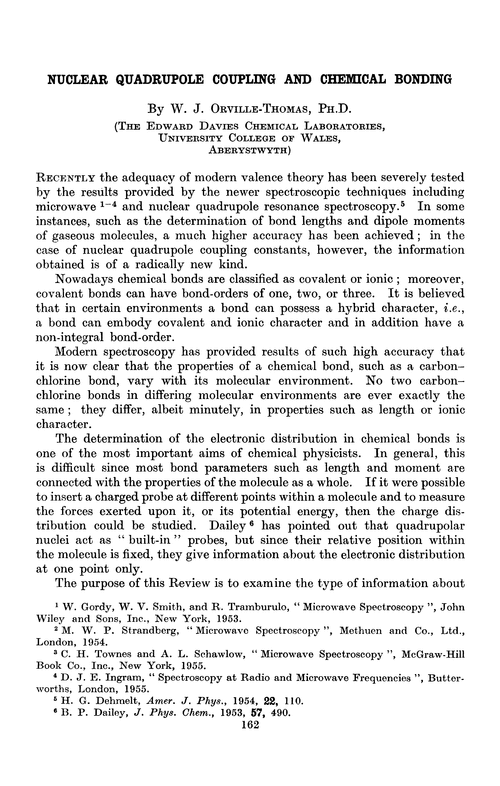 Nuclear quadrupole coupling and chemical bonding