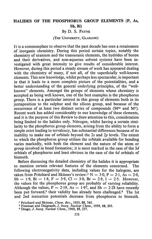 Halides of the phosphorus group elements (P, As, Sb, Bi)