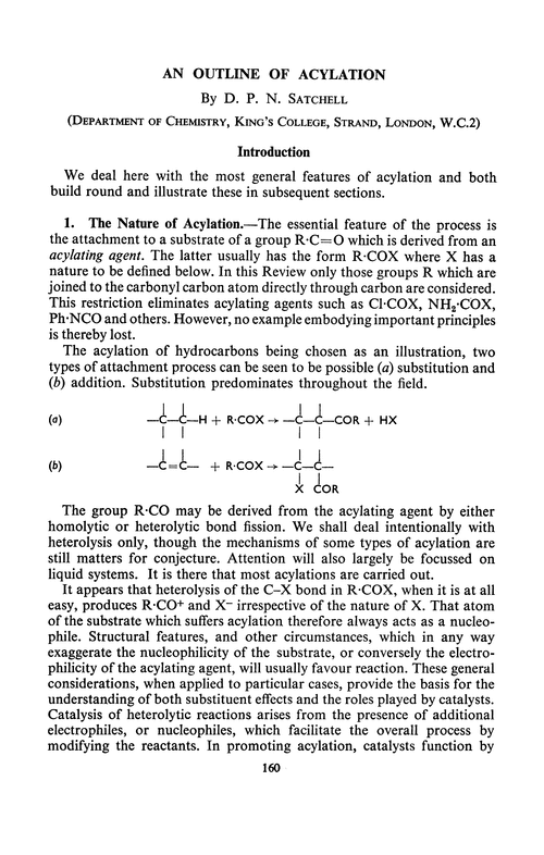 An outline of acylation