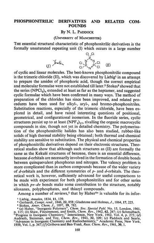 Phosphonitrilic derivatives and related compounds