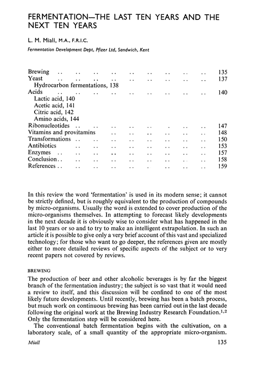 Fermentation—the last ten years and the next ten years