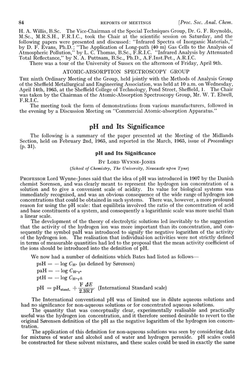 pH and its significance