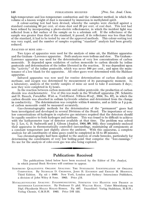 Publications received