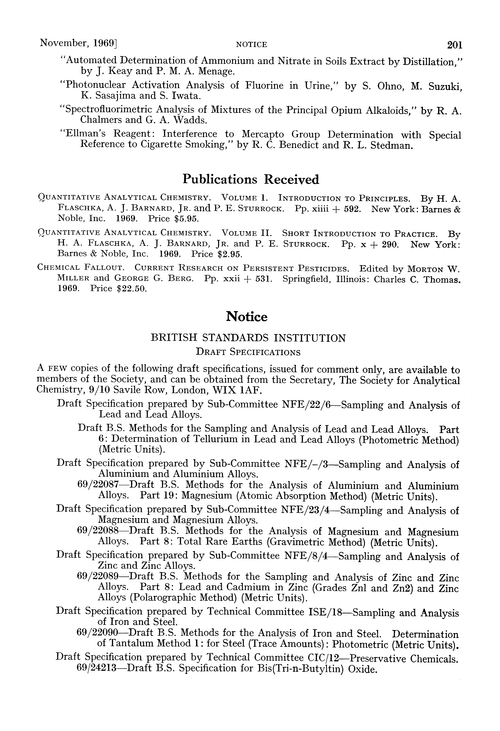 Publications received