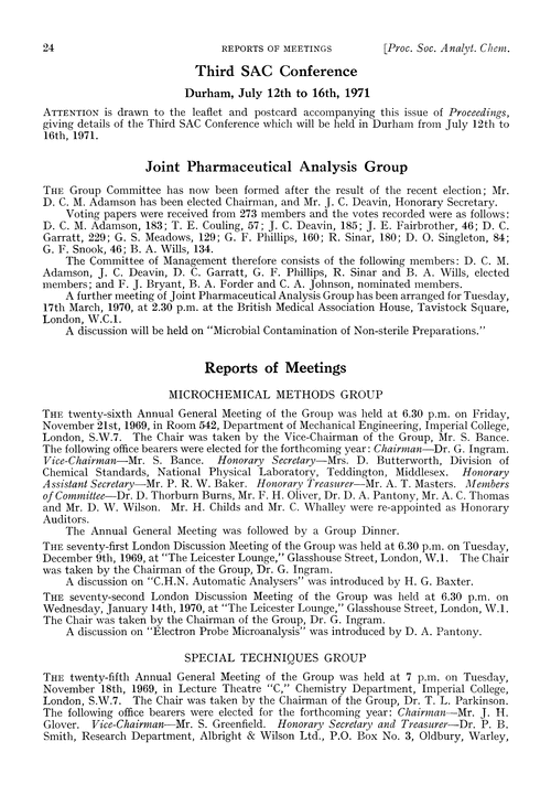 Joint Pharmaceutical Analysis Group
