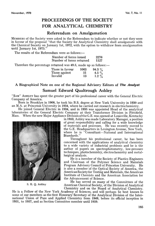 A biographical note on one of the Regional Advisory Editors of The Analyst