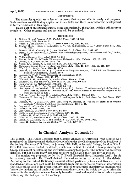 Is classical analysis outmoded?
