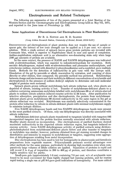Electrophoresis and related techniques