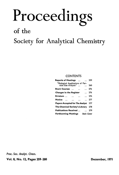 Contents pages
