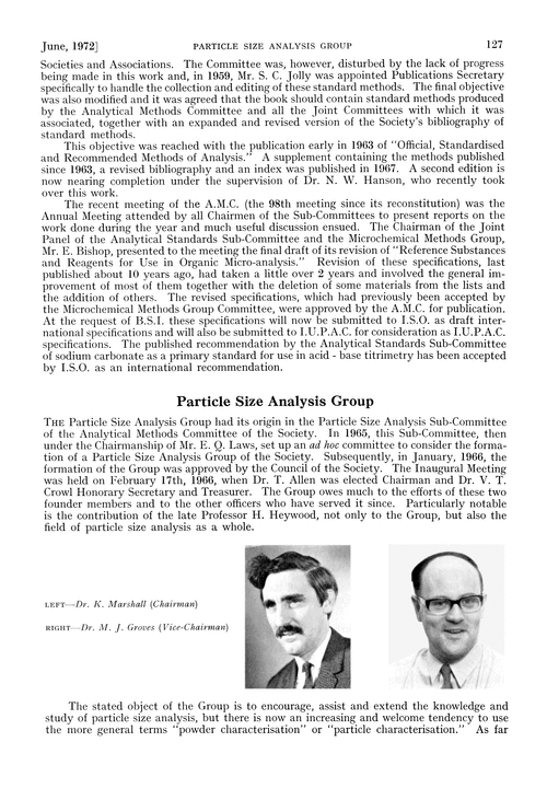 Particle Size Analysis Group