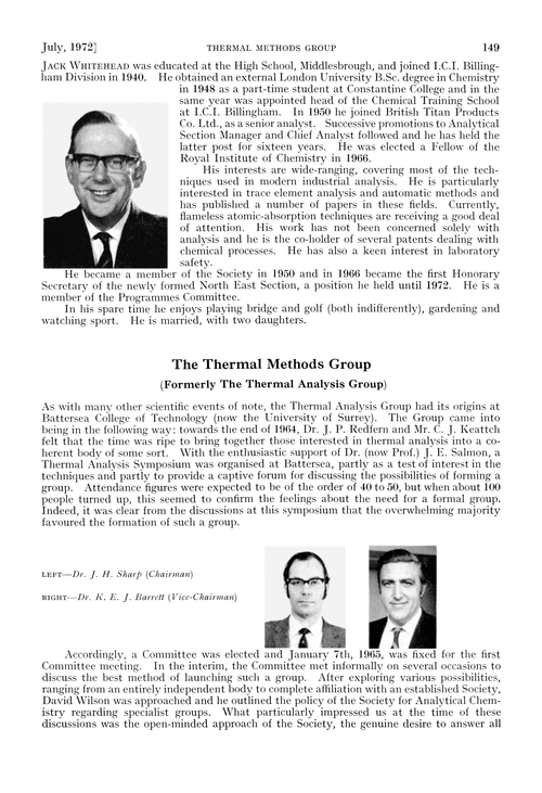 The Thermal Methods Group