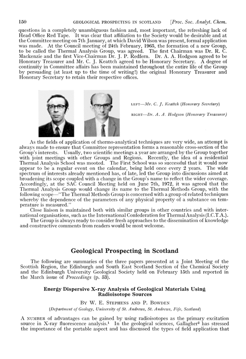Geological prospecting in Scotland