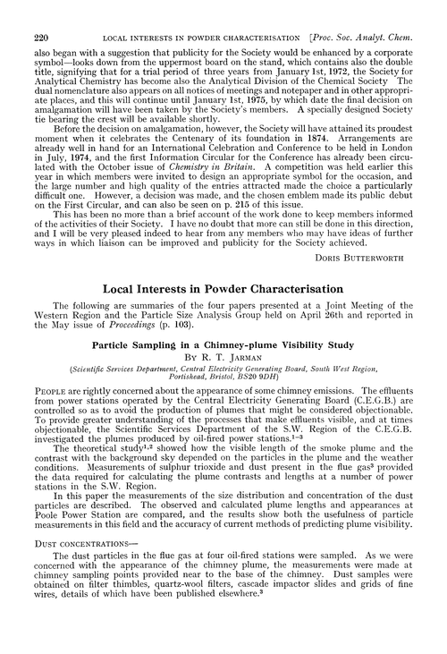 Local interests in powder characterisation