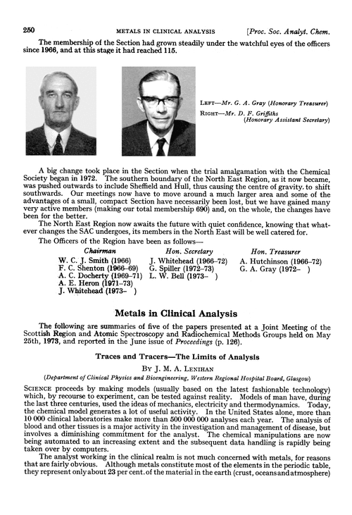 Metals in clinical analysis