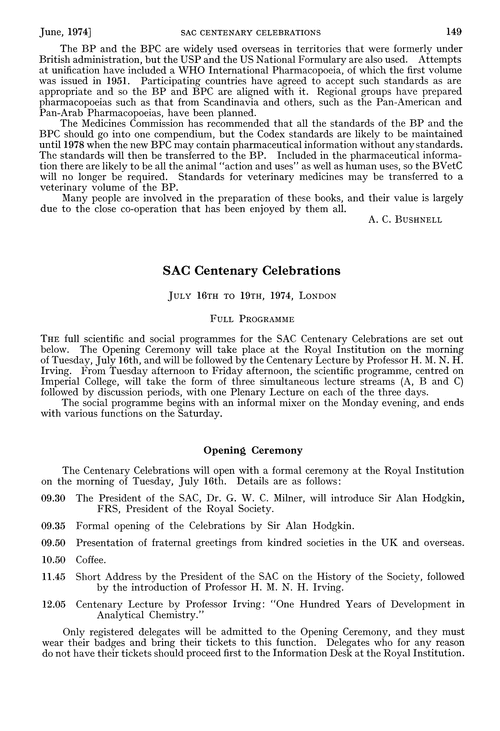 SAC Centenary Celebrations