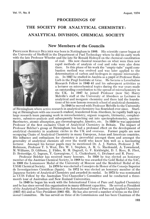 New Members of the Councils