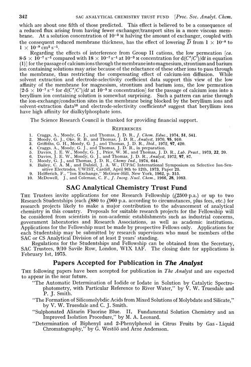 SAC Analytical Chemistry Trust Fund