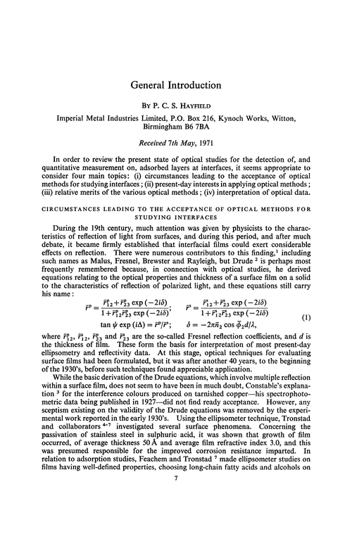 General introduction