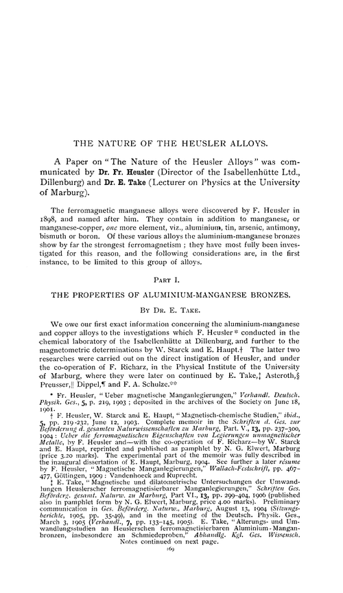 The nature of the Heusler alloys