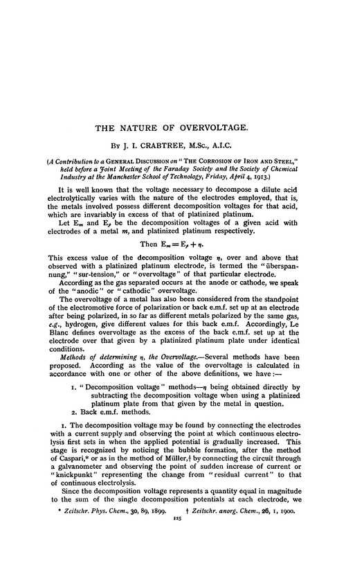 The nature of overvoltage