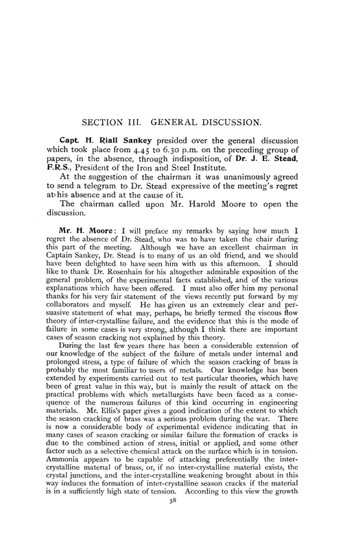 Section III. General discussion