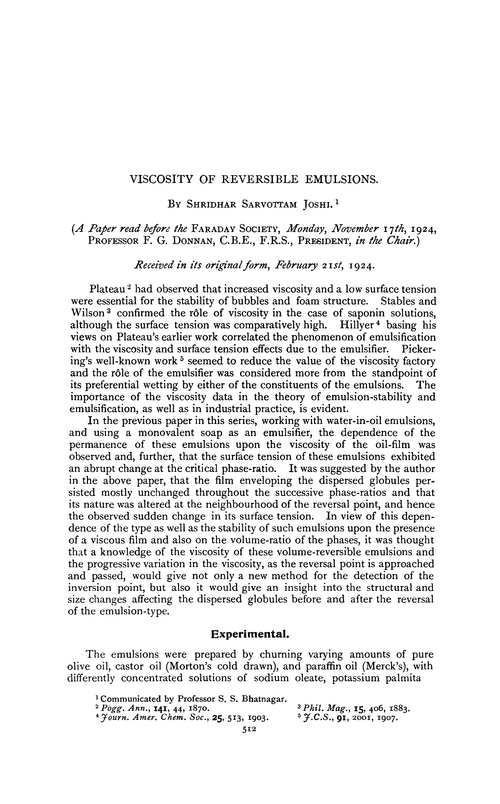 Viscosity of reversible emulsions
