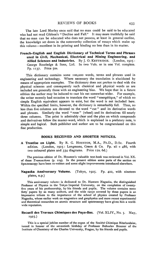 Books received and shorter notices