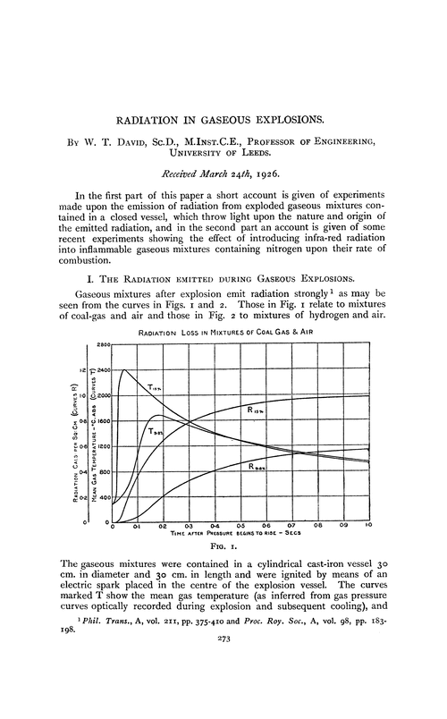 Radiation in gaseous explosions