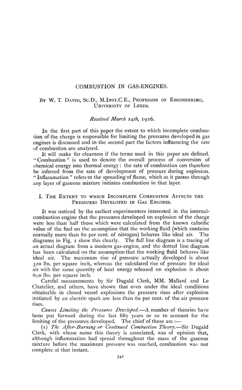 Combustion in gas-engines