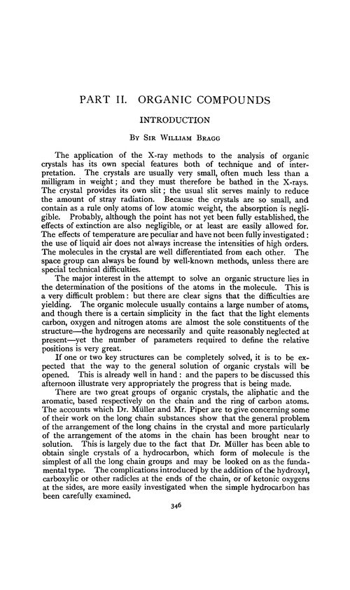 Part II. Organic compounds. Introduction