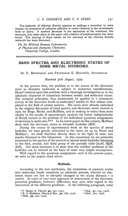 Band spectra and electronic states of some metal hydrides