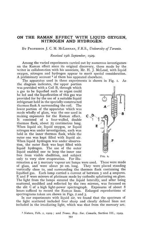 On the Raman effect with liquid oxygen, nitrogen and hydrogen