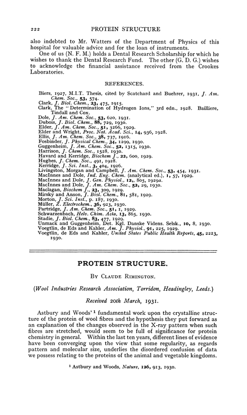 Protein structure