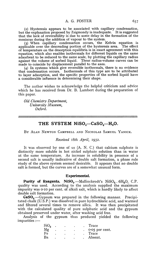 The system NiSO4—CaSO4—H2O