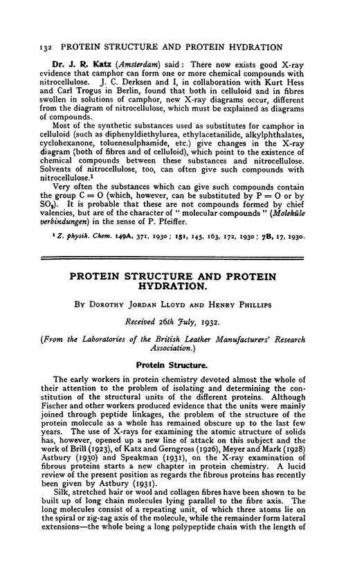 Protein structure and protein hydration