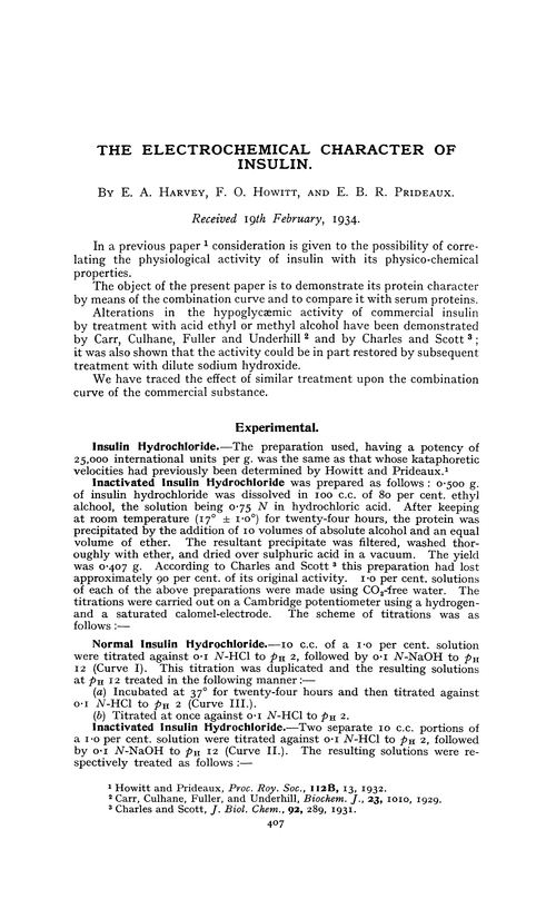 The electrochemical character of insulin