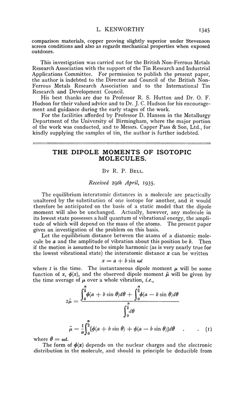 The dipole moments of isotopic molecules