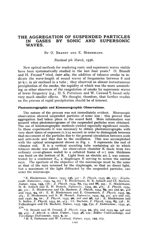 The aggregation of suspended particles in gases by sonic and supersonic waves