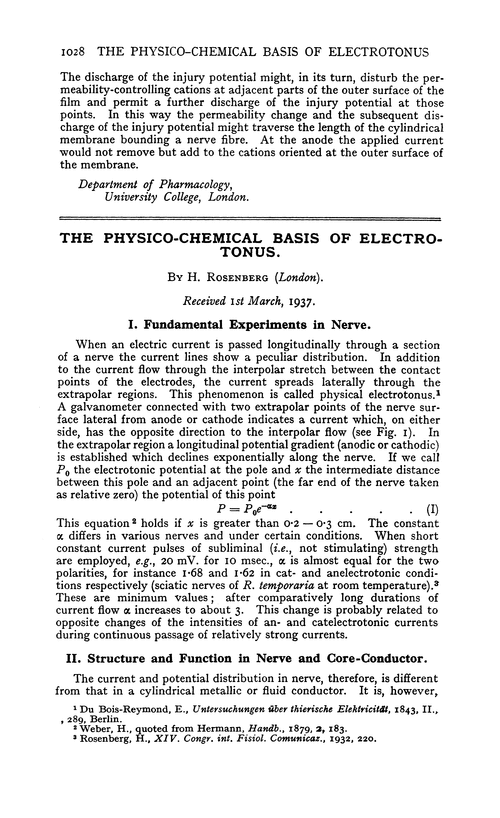 The physico-chemical basis of electrotonus