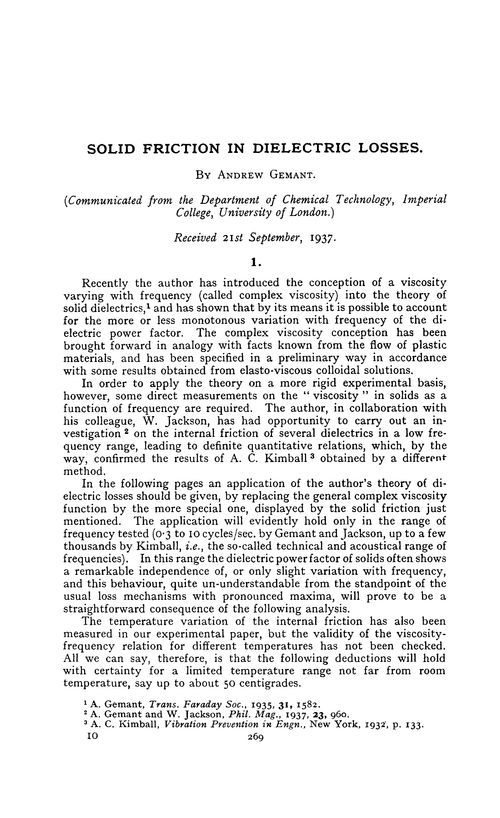 Solid friction in dielectric losses